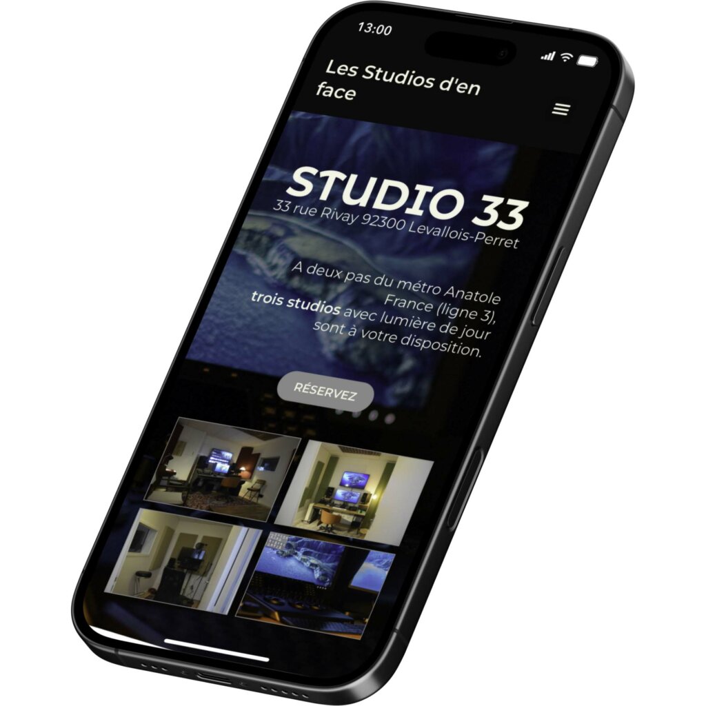 Site vitrine studios de musique