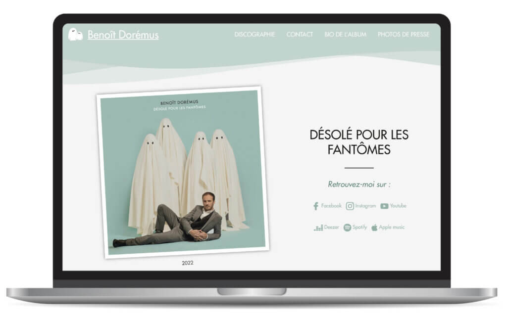Site one page Artiste musique