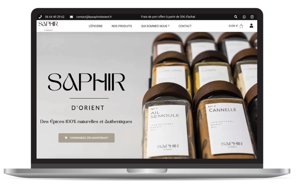 Site e-commerce épices du maroc